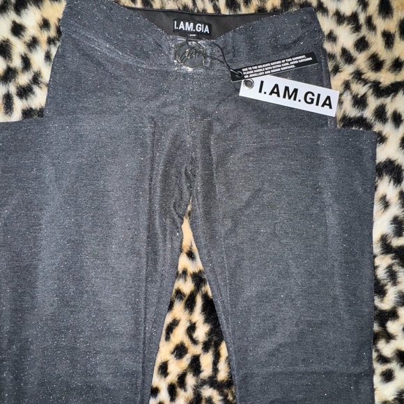 Black glitter low rise I AM GIA kayna flare pant - Picture 4 of 6